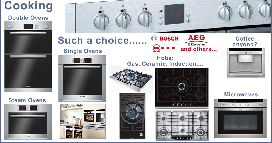 Whatever you are looking for in the way of ovens, hobs, ranges or microwaves you will find at Piermont Kitchens - see some working examples in our showroom